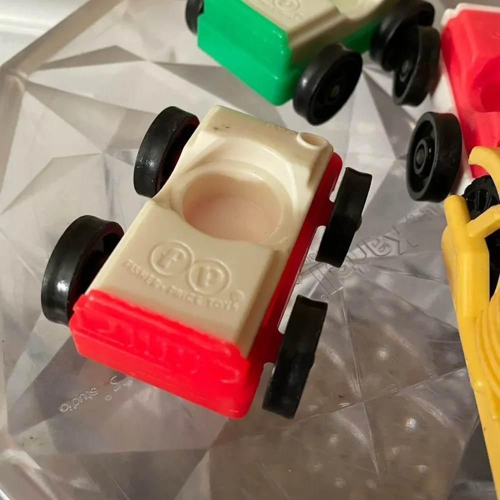 1970’s Fisher Price Vehicles 5 Cars 1 Motorcycle